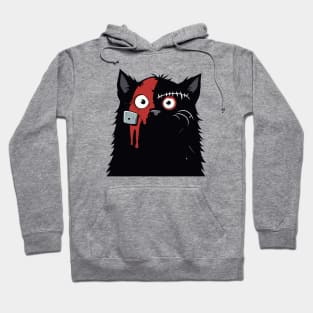 Black Cat After Fight Hoodie